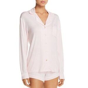 2/$30 UGG Nya Pajama PJ Top Button Up Sleep Shirt Long Sleeve Collared Pink